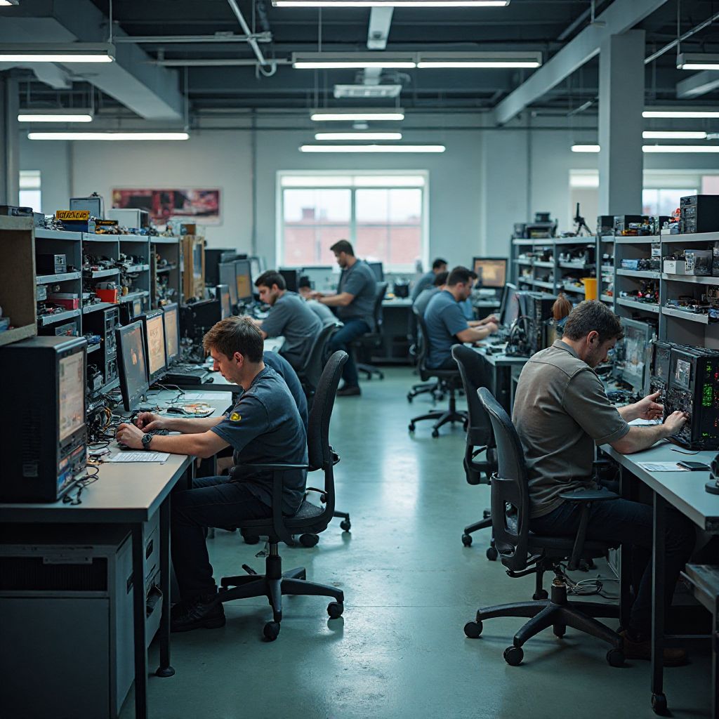 Our busy workshop in action